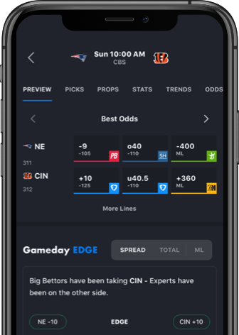 Phone Screen with Action App Open